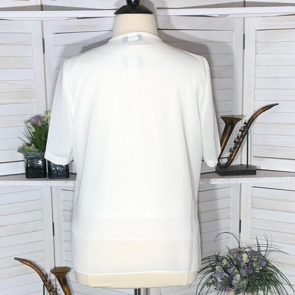 Vintage Beaded Cream Floral Top and Cardigan Set Large - Picture 2 of 11